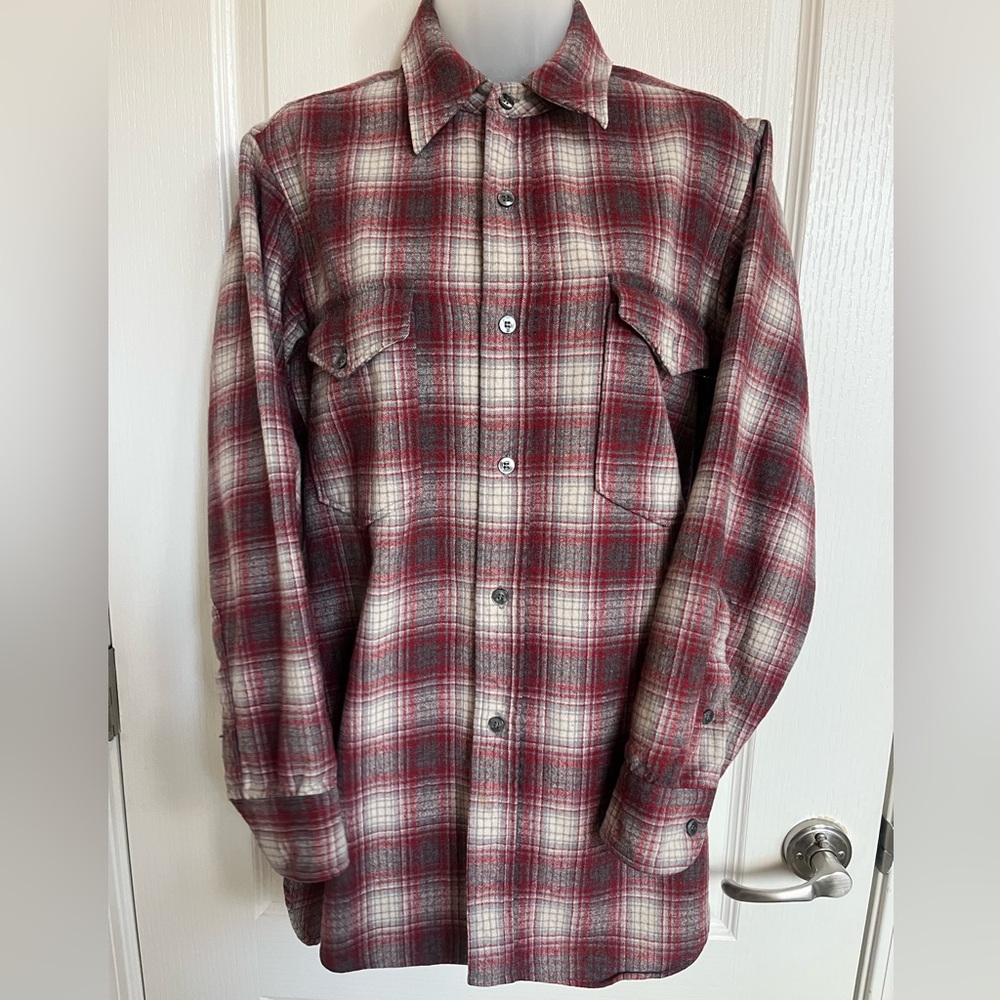 Vintage 100% Wool Pendleton Button-Up Flannel Shi… - image 1